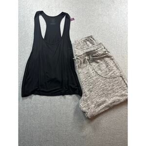 Adore Me Pajama Set Loungewear Black & Gray Tank Joggers 3X NWT